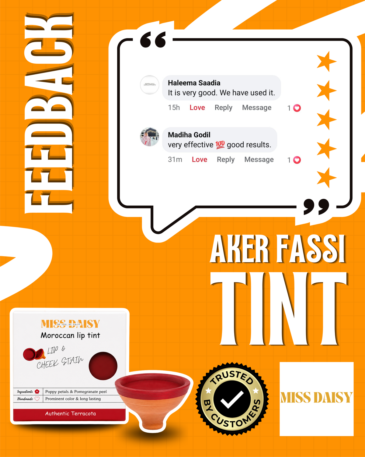 Aker Fassi Moroccan Clay Pot | Tint For Lips And Cheeks