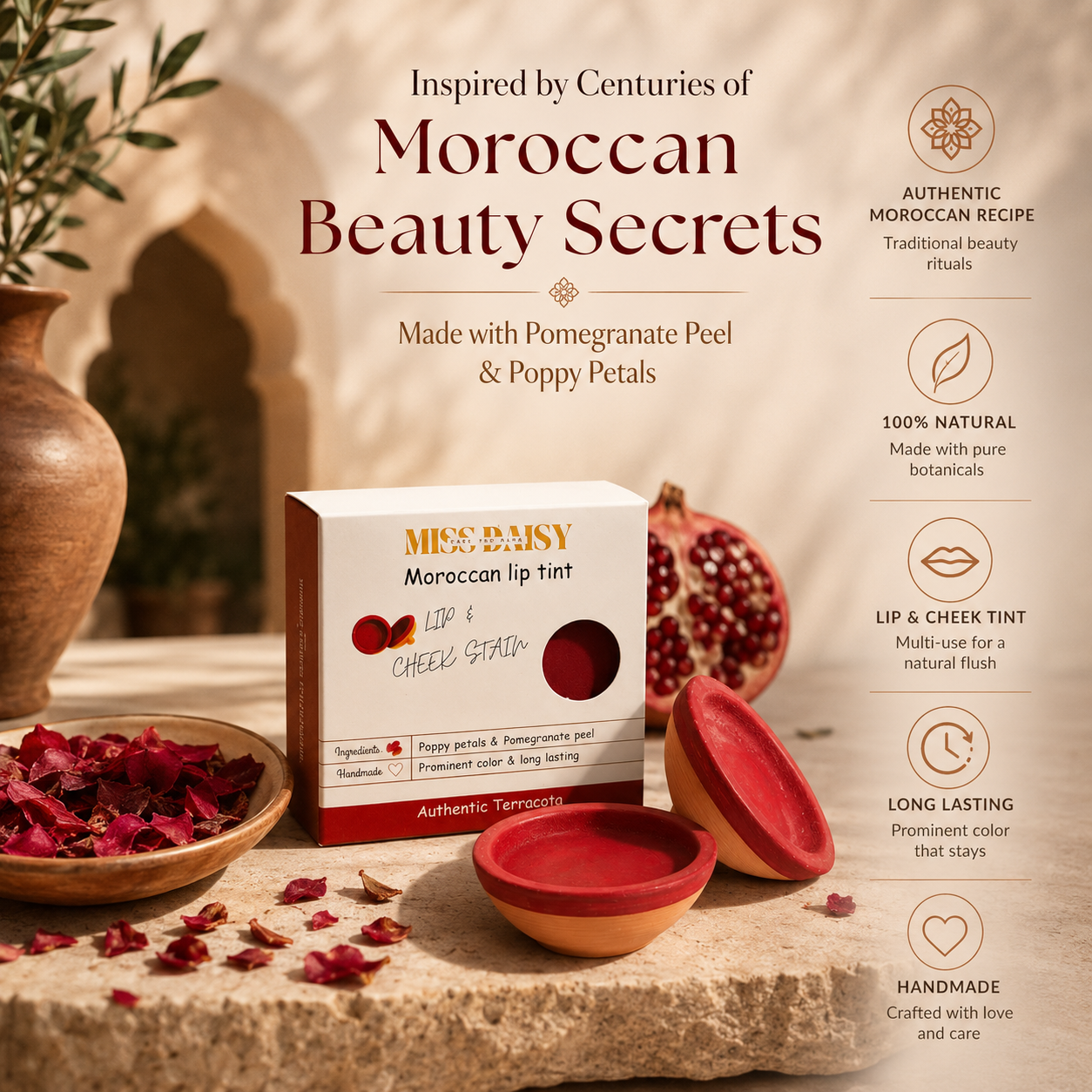 Aker Fassi Moroccan Lip and Cheek Clay Pot
